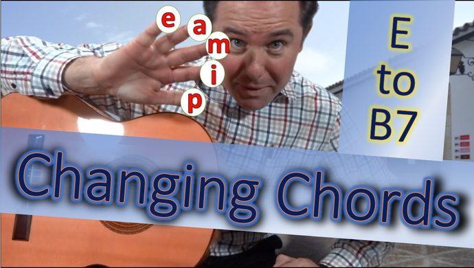 Changing Chords E to B7 on the Flamenco Guitar